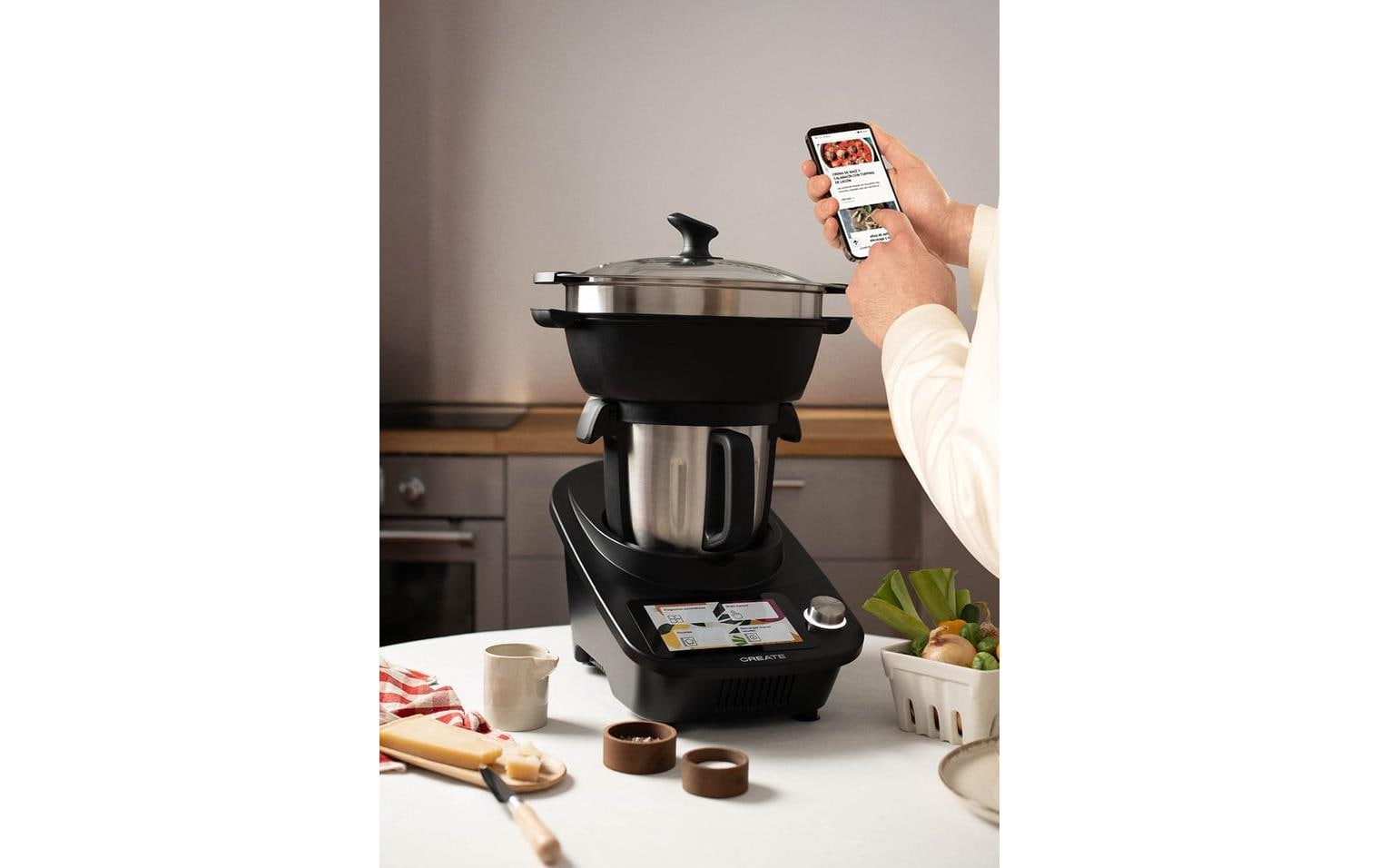 Create Küchenmaschine Chefbot Touch Pro Connect Schwarz/Silber