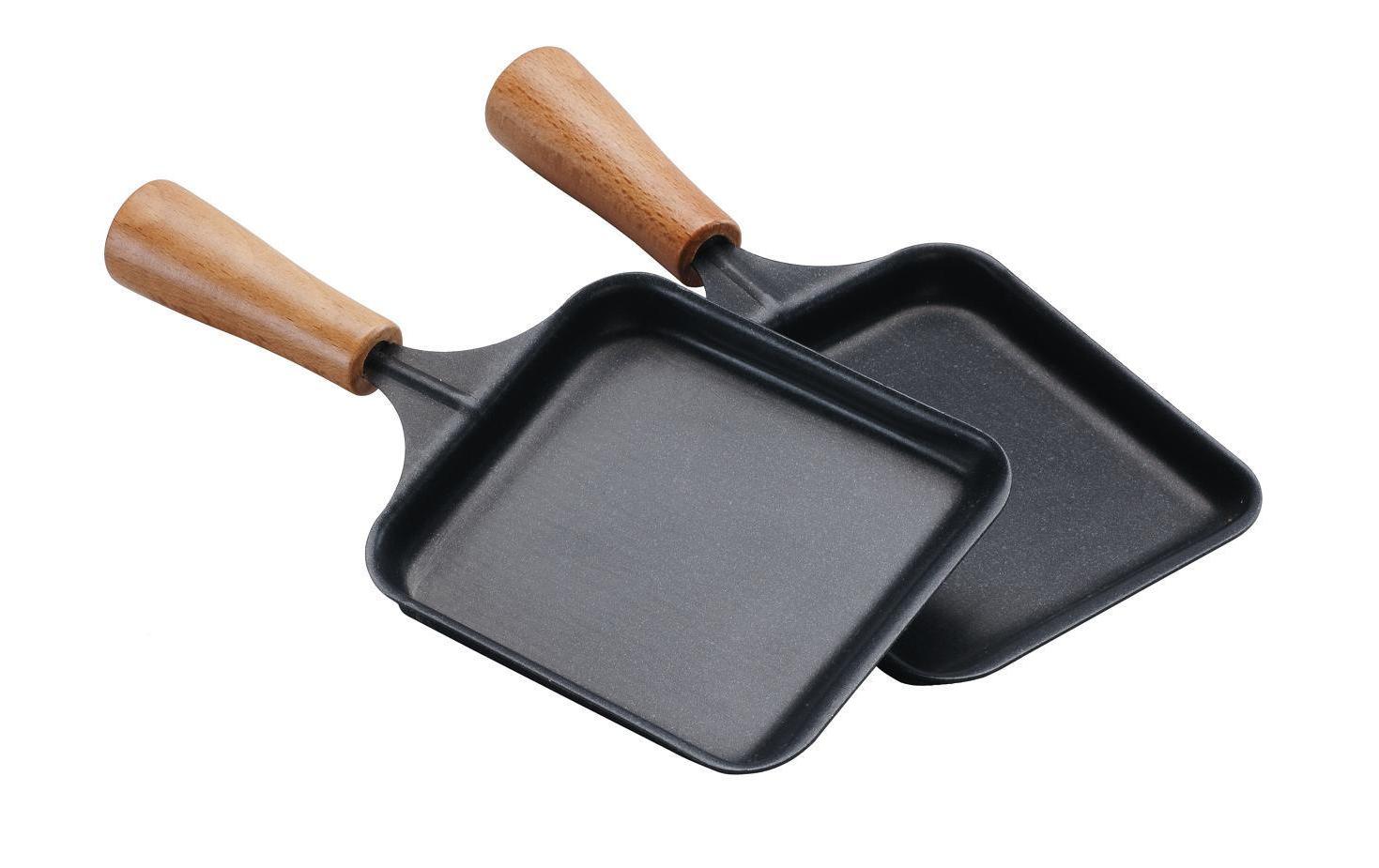 TTM Raclette-Pfännchen mit Holzgriff, 2 Stück TTM Raclette-Pfännchen mit Holzgriff, 2 Stück