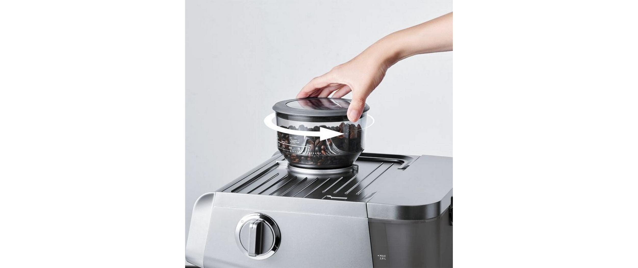 Polti Siebträgermaschine Coffea G50S Silber