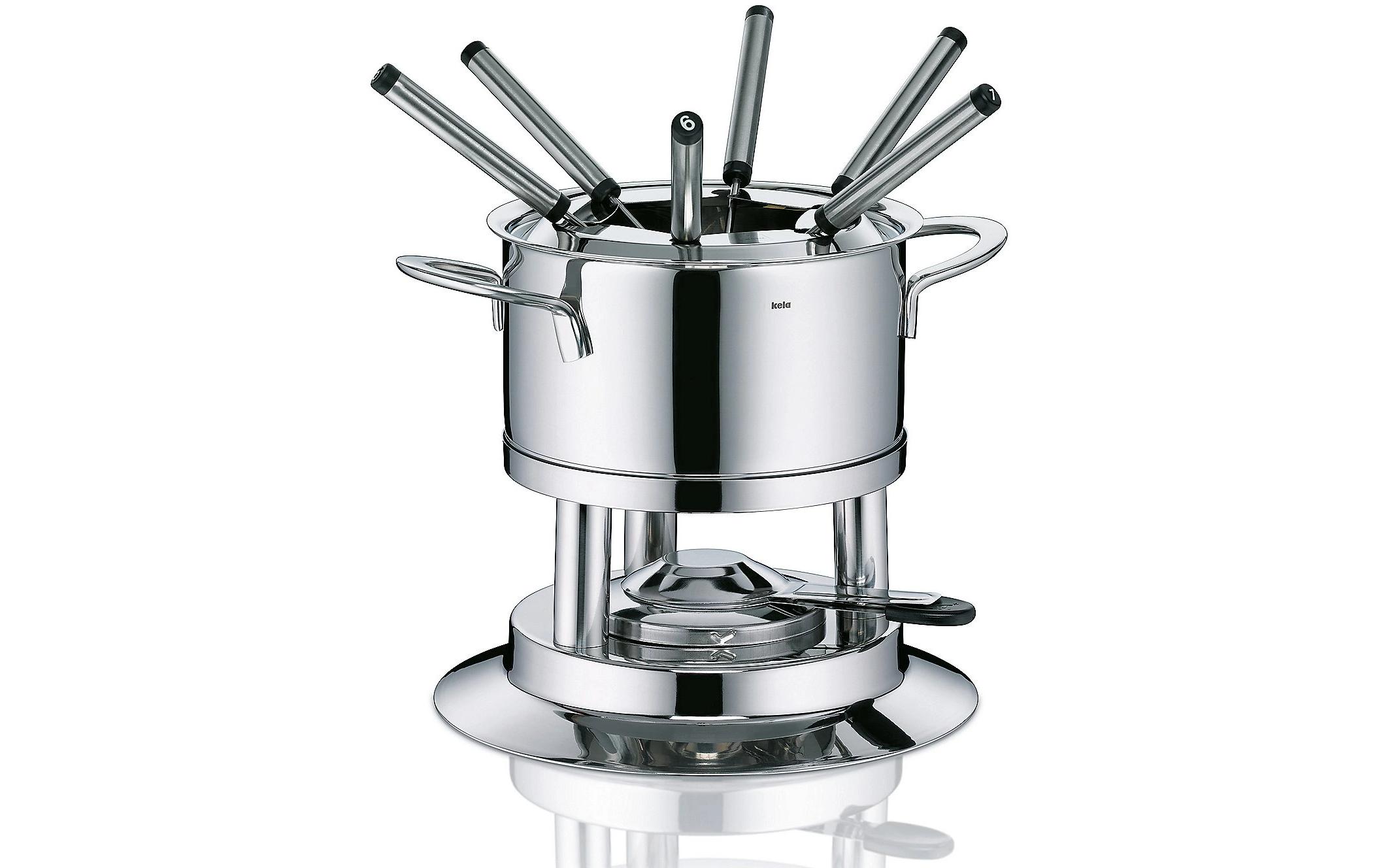 Kela Fleischfondue-Set Cailin 10 Teile, Silber