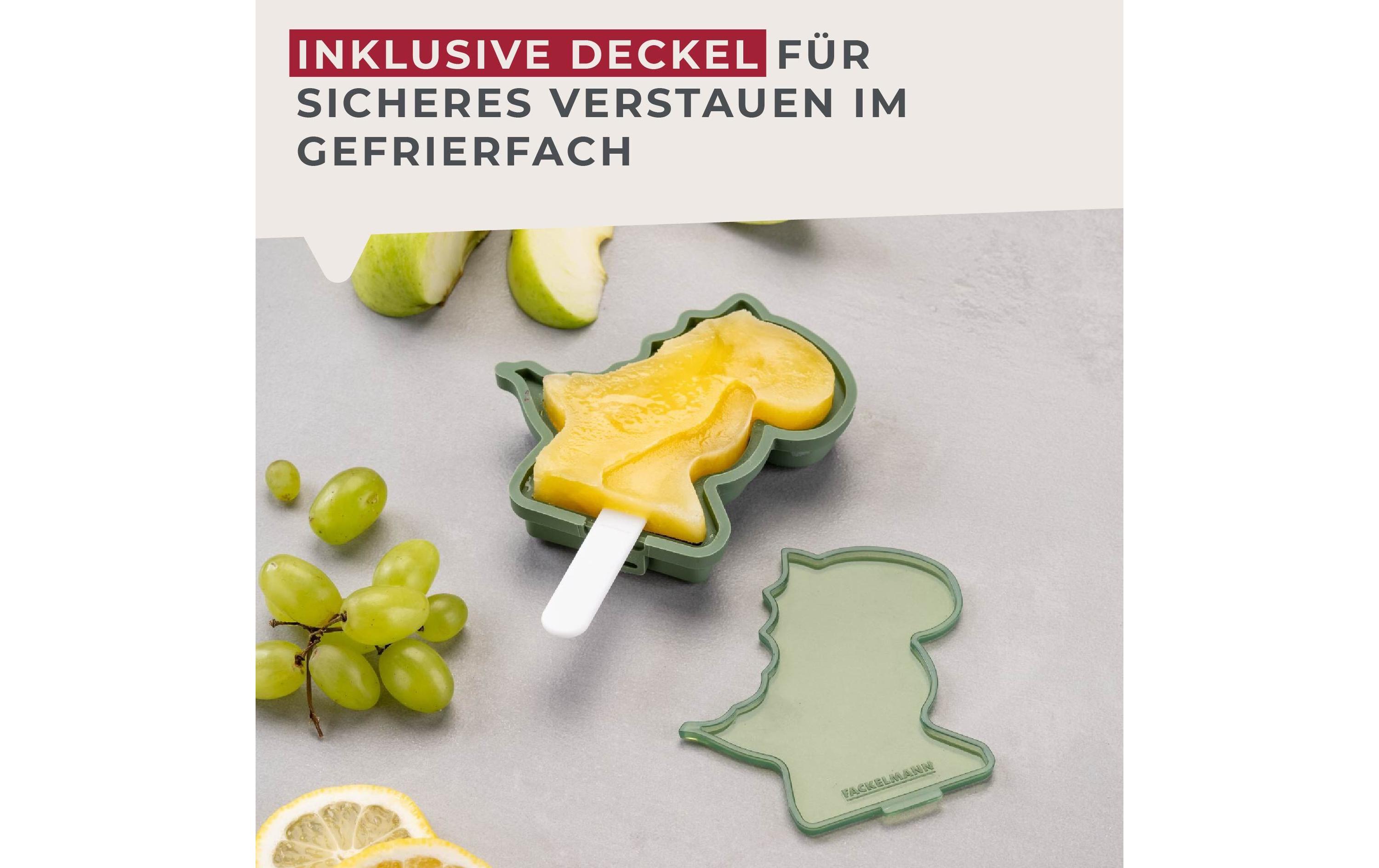Fackelmann Eisform Dino, Silikon, Rauchgrün