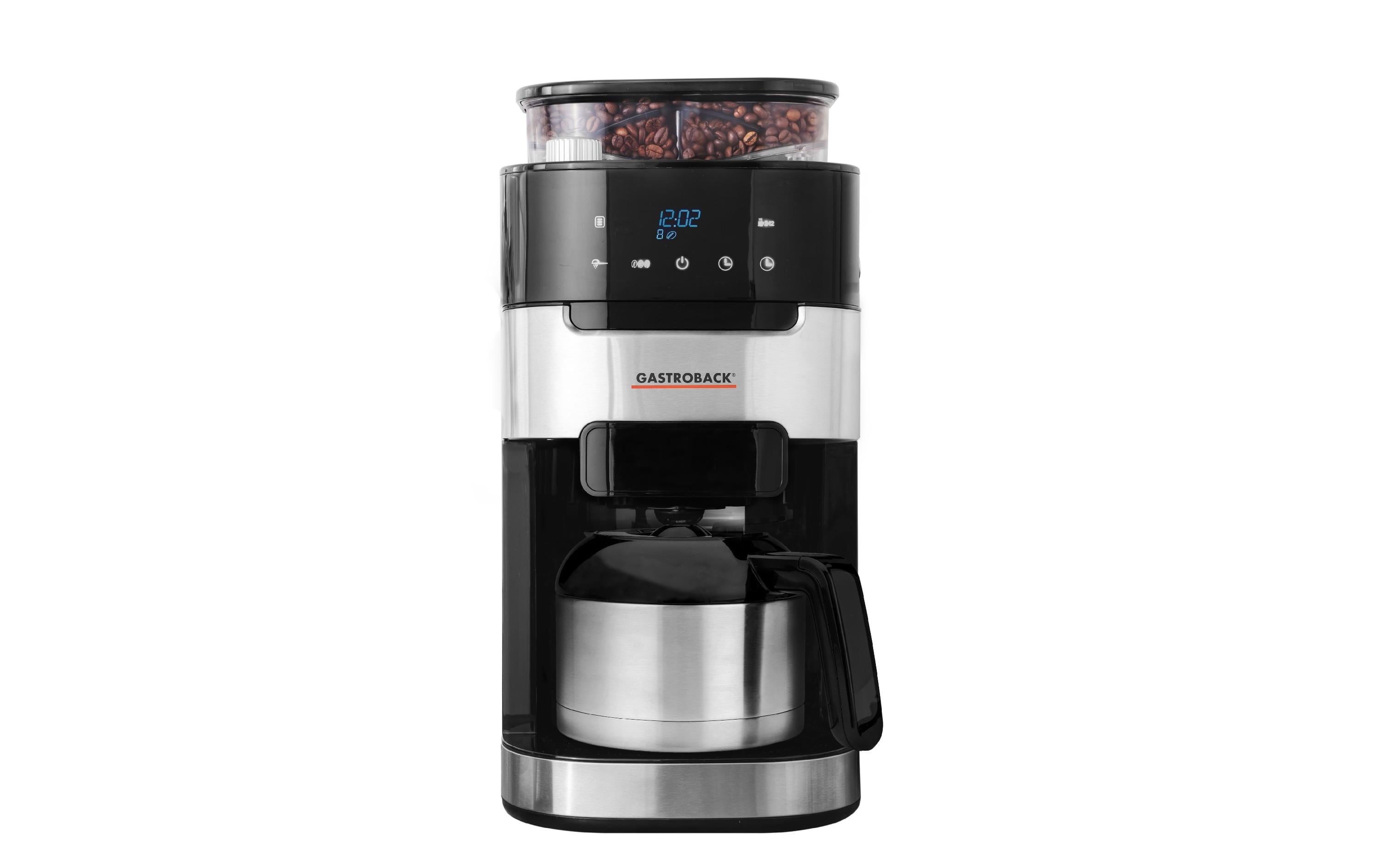Gastroback Filterkaffeemaschine Grind & Brew Pro Thermo Schwarz/Silber Gastroback Filterkaffeemaschine Grind & Brew Pro Thermo Schwarz/Silber