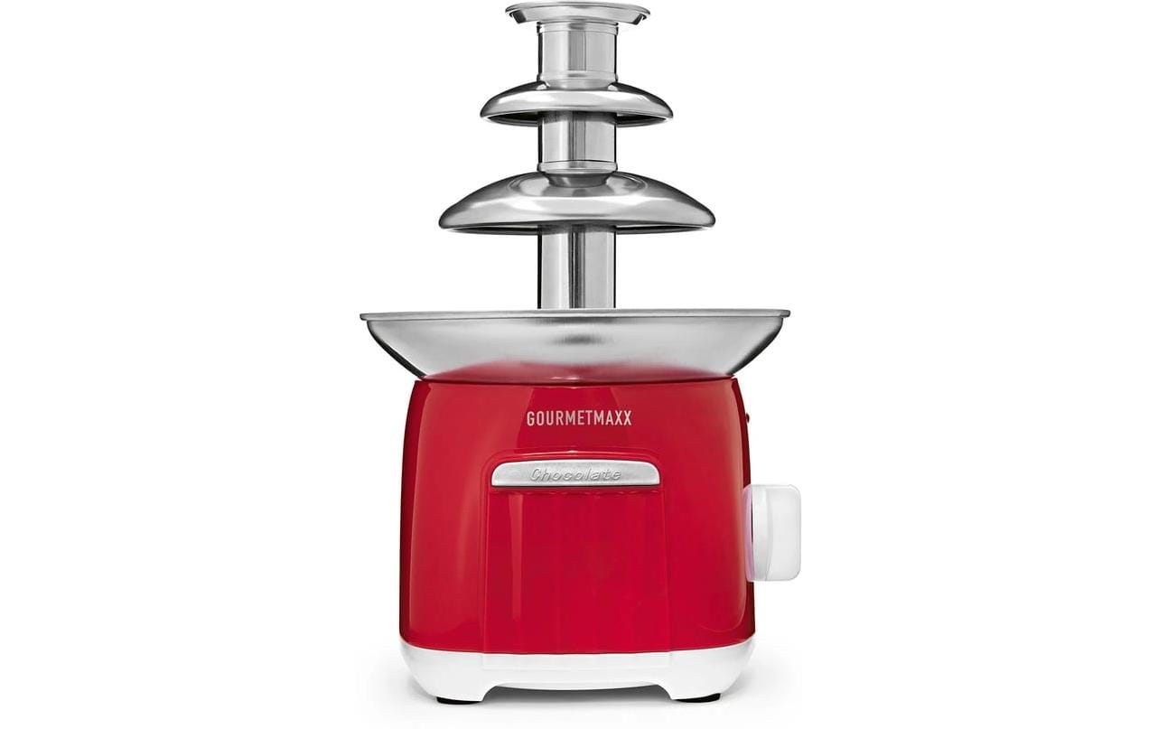 GOURMETmaxx GOURMETmaxx Schokoladenbrunnen 70W rot/weiss Retro Weiss