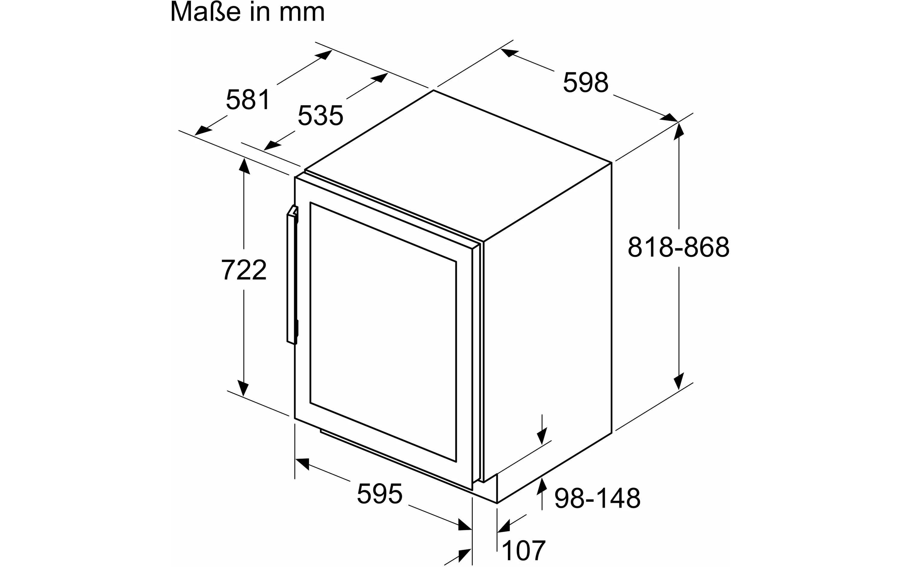 Siemens Weinkühlschrank iQ500 KU21WAHG0 Rechts/Wechselbar