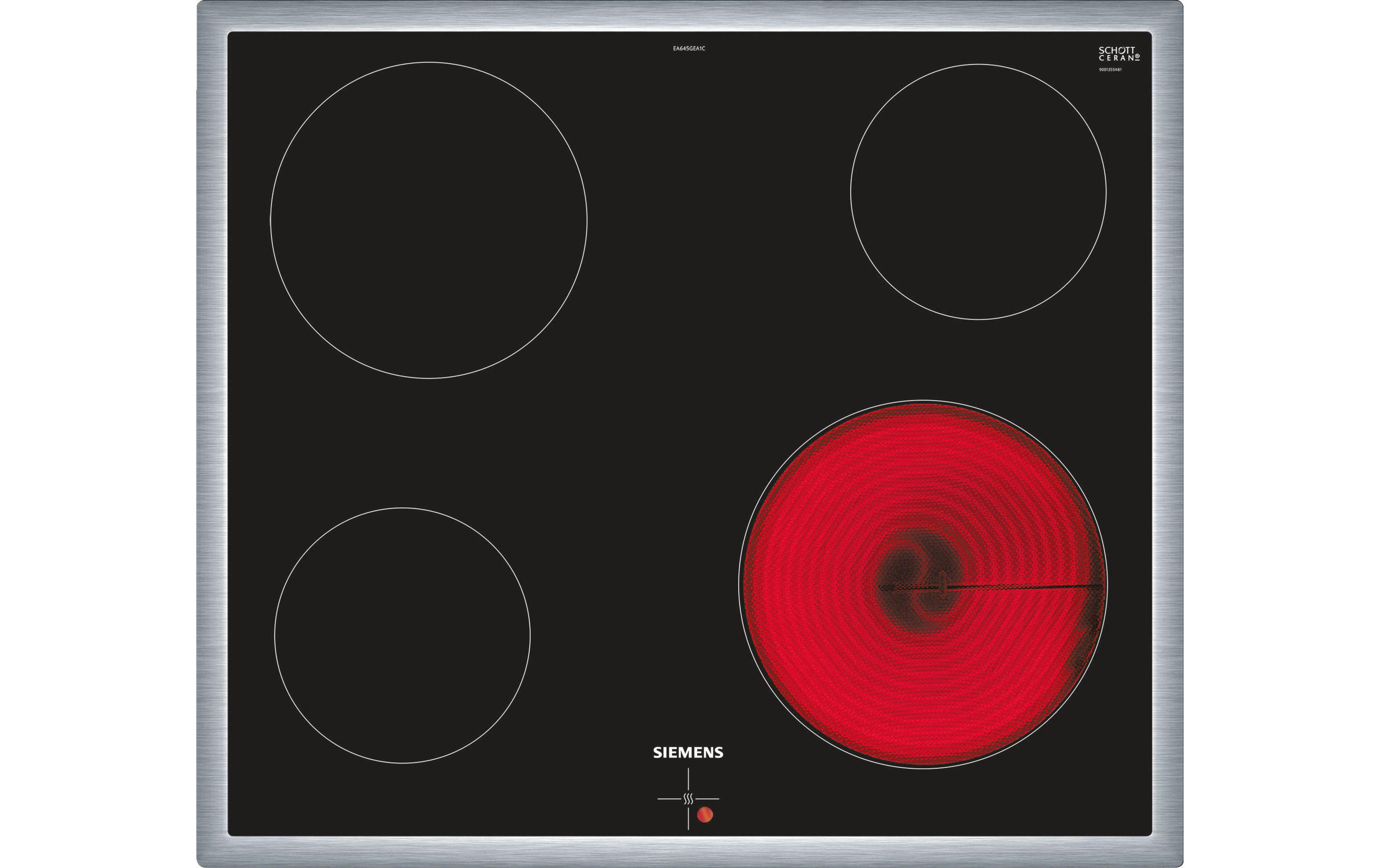 Siemens Glaskeramik-Kochfeld iQ100, 60 cm Flachrahmen-Design