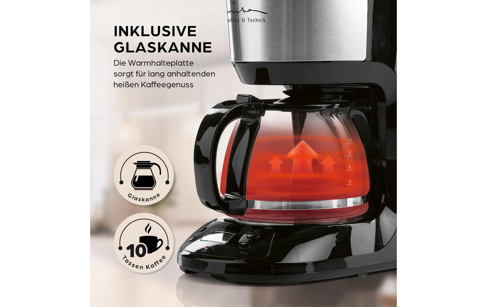 Barista Filterkaffeemaschine 30381 Schwarz/Silber